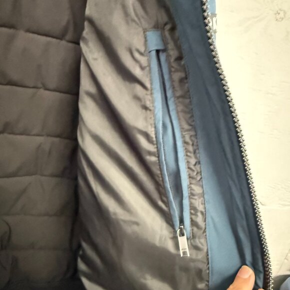 Men's DKNY Blue and Black Winter Puffer Jacket Size XXL - Picture 6 of 8